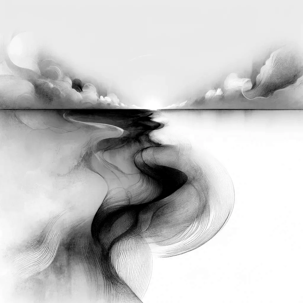 Smoke becoming river.