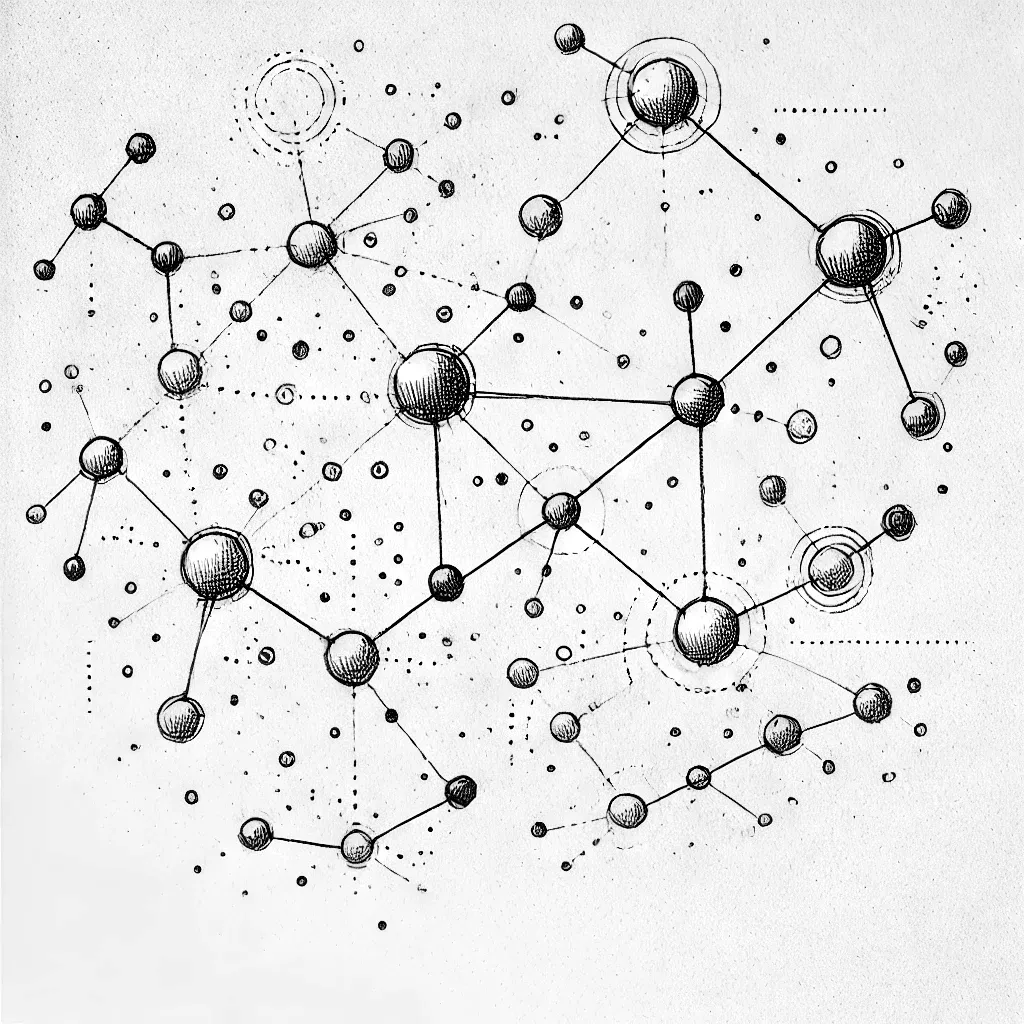A web of nodes.