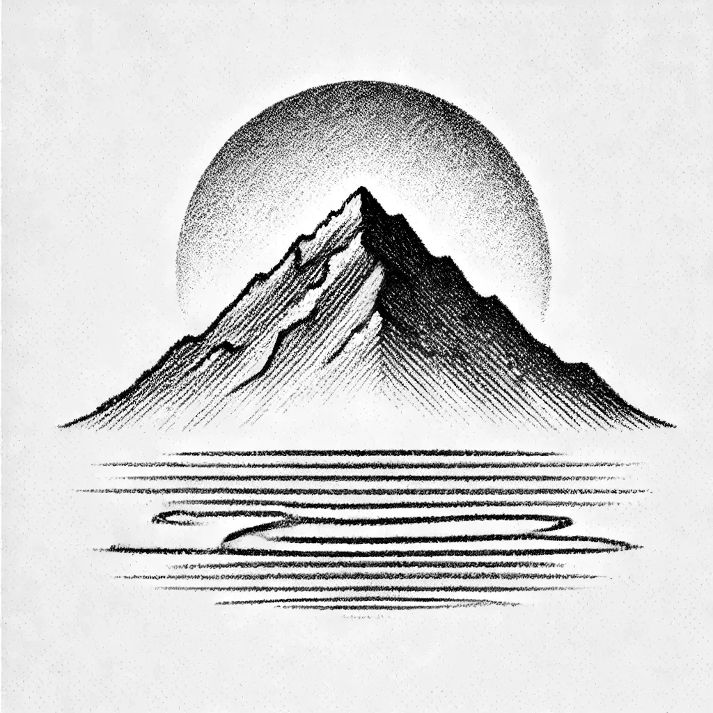 Mountain at first light.