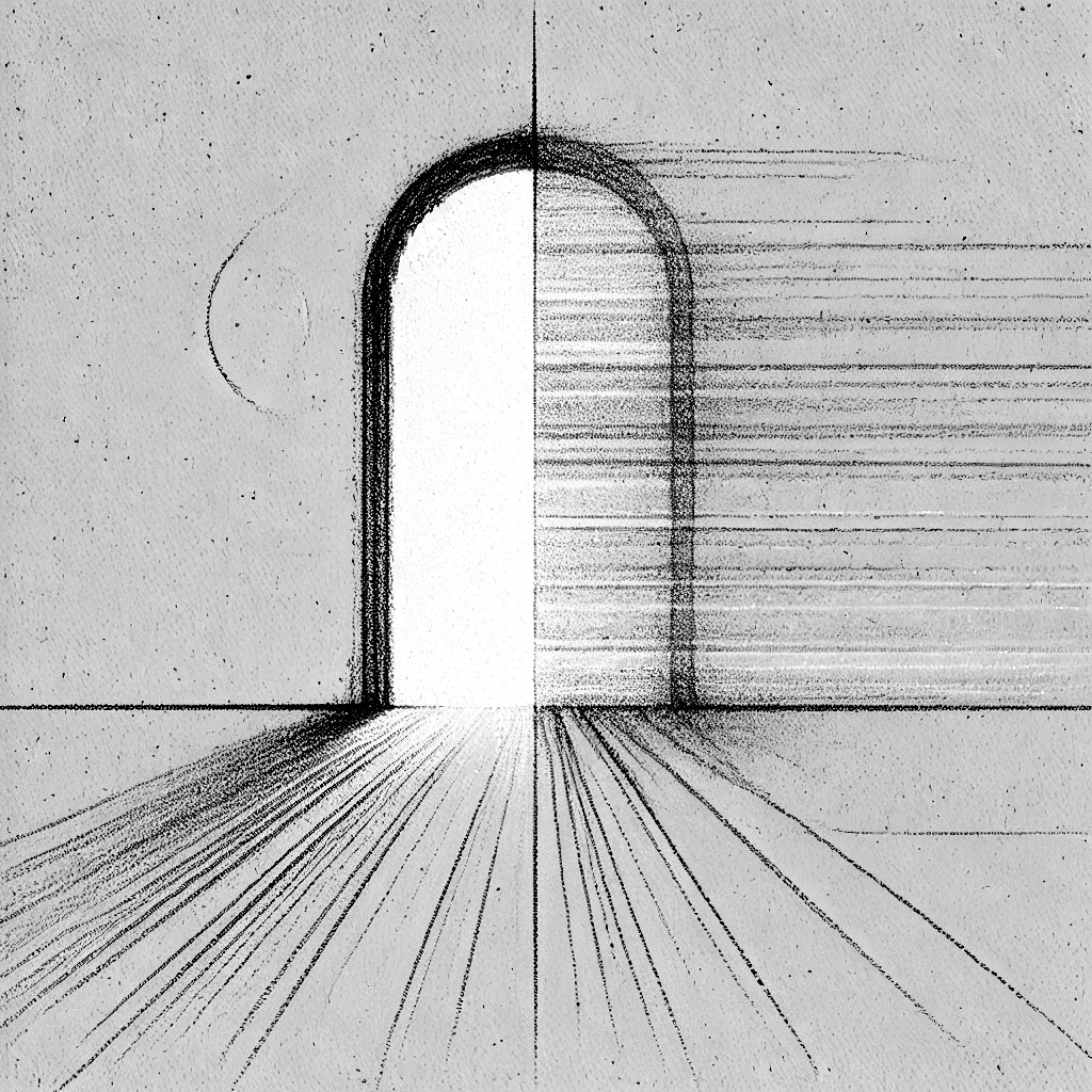 A doorway opens.