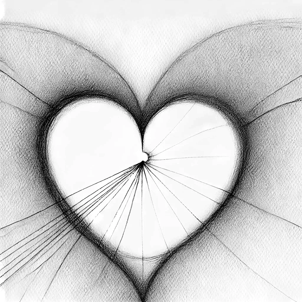 A heart, cracked.